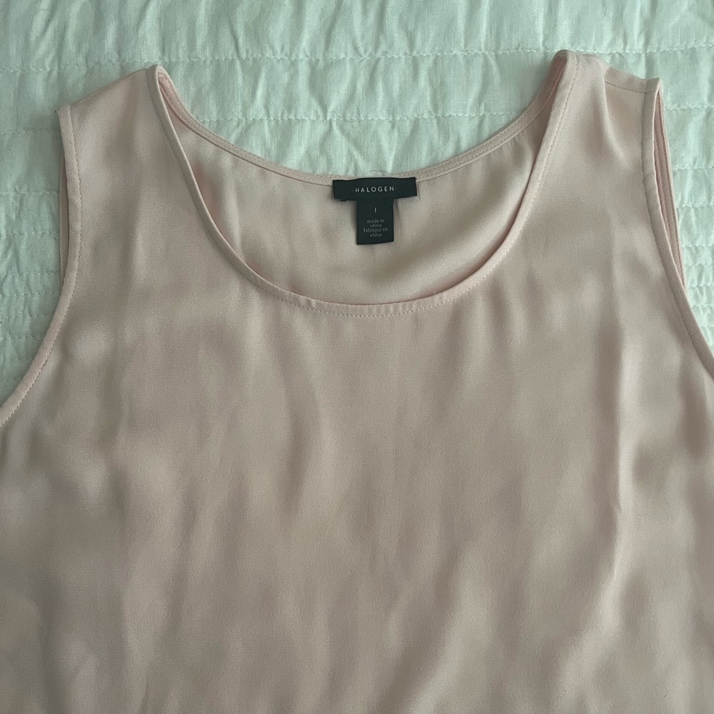 Halogen Blush Sleeveless Blouse